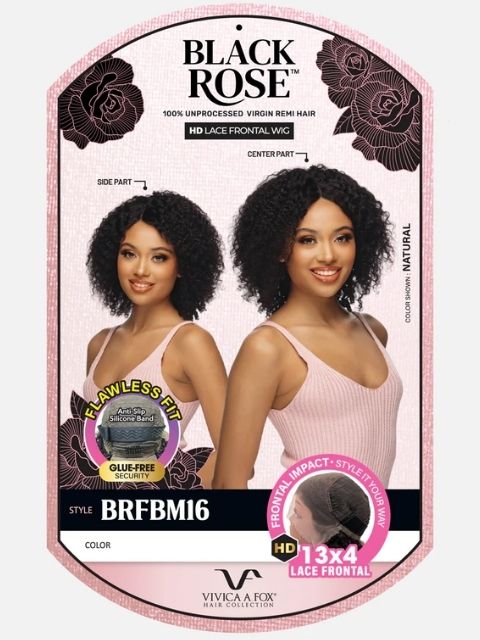 Vivica A Fox Black Rose 100% Human Hair HD 13x4 Lace Front Wig BURMESE CURLY"
