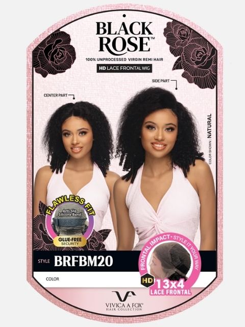 Vivica A Fox Black Rose 100% Human Hair HD 13x4 Lace Front Wig BURMESE CURLY"