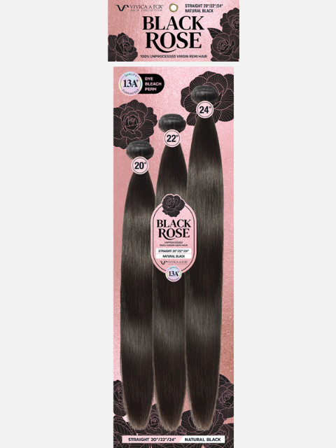 Vivica A Fox Black Rose Weave - STRAIGHT 224"