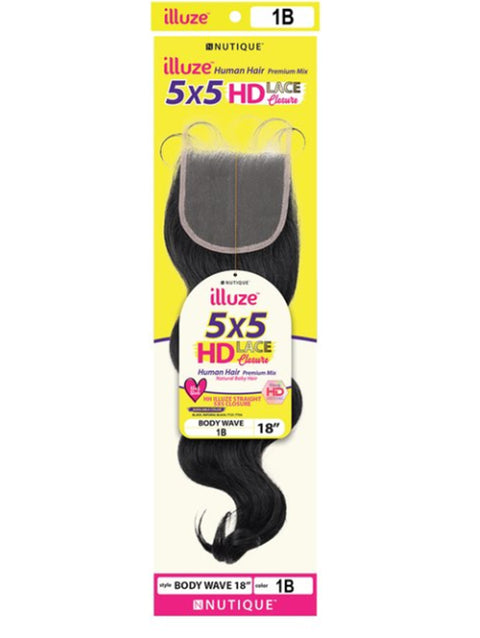 Nutique Illuze Human Hair Premium Mix 5x5 HD Lace Closure - BODY