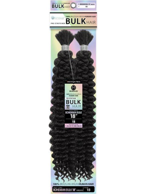 Motown Tress Bundles Collection 100% Human Hair Pre-Stretched BOHEMIAN BULK 18
