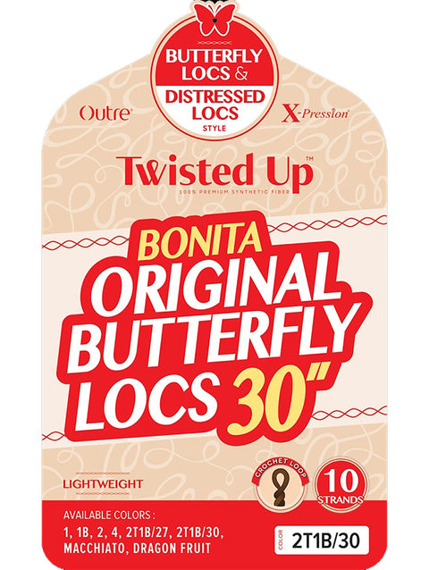 Outre X-Pression Twisted Up  BONITA ORIGINAL BUTTERFLY LOCS Crochet Braid 30