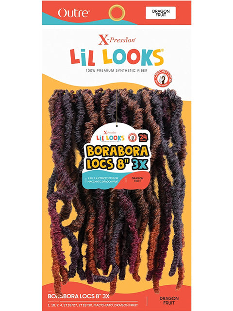 [VALUE PACK] Outre X-Pression Lil Looks 3X BORABORA LOCS Crochet Braid 8"- 10pcs