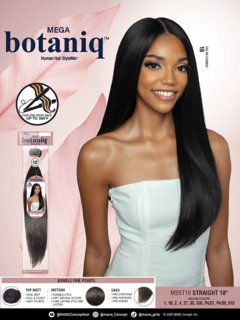 Mane Concept Mega Brazilian Botaniq Human Hair StyleMix STRAIGHT" (MBST)