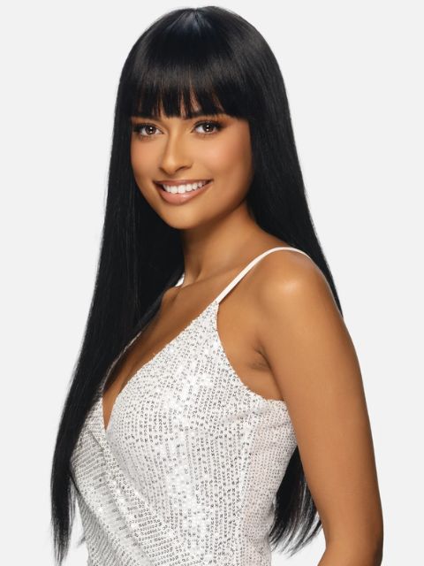 Vivica A Fox Black Rose 100% Human Hair HD Lace Full Wig (BR410-BR411) STRAIGHT WITH BANG"