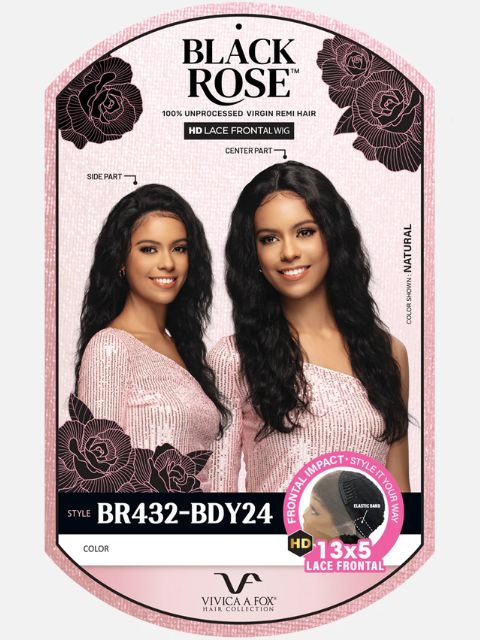Vivica A Fox Black Rose 100% Human Hair HD BODY WAVE 24" Lace Front Wig