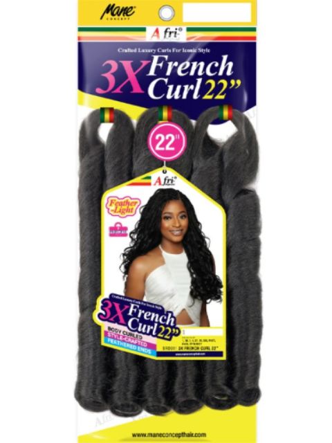 Mane Concept Afri Naptural 3X FRENCH CURL 22" Braid (BRD311)