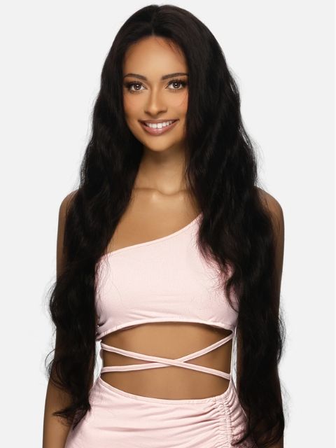 Vivica A Fox Black Rose 100% Human Hair HD Lace Front BRF-BD" Wig
