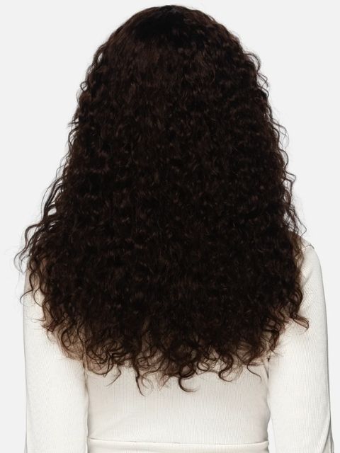 Vivica A Fox Black Rose 100% Human Hair Wet and Wavy HD Lace Full Wig- WATER CURL WITH BANG 20" (BRW417)