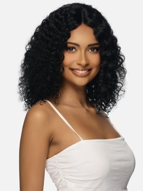 Vivica A Fox Black Rose 100% Human Hair Wet and Wavy HD Lace Part Wig- JERRY CURL" (BRWP410-415)