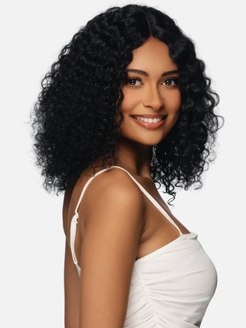 Vivica A Fox Black Rose 100% Human Hair Wet and Wavy HD Lace Part Wig- JERRY CURL" (BRWP410-415)