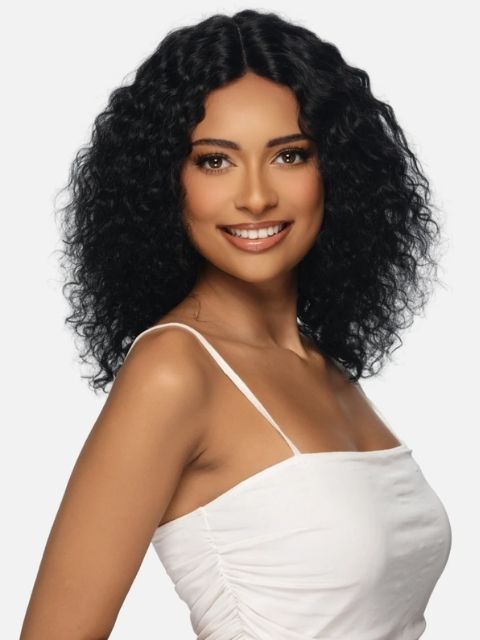 Vivica A Fox Black Rose 100% Human Hair Wet and Wavy HD Lace Part Wig- WATER CURL" (BRWP411-414)
