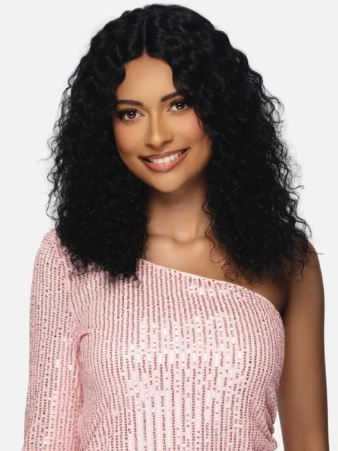 Vivica A Fox Black Rose 100% Human Hair Wet and Wavy HD Lace Part Wig- WATER CURL 18" (BRWP413)