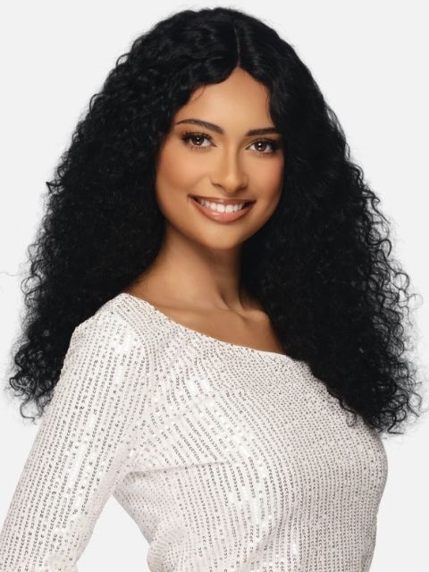 Vivica A Fox Black Rose 100% Human Hair Wet and Wavy HD Lace Part Wig- JERRY CURL" (BRWP410-415)