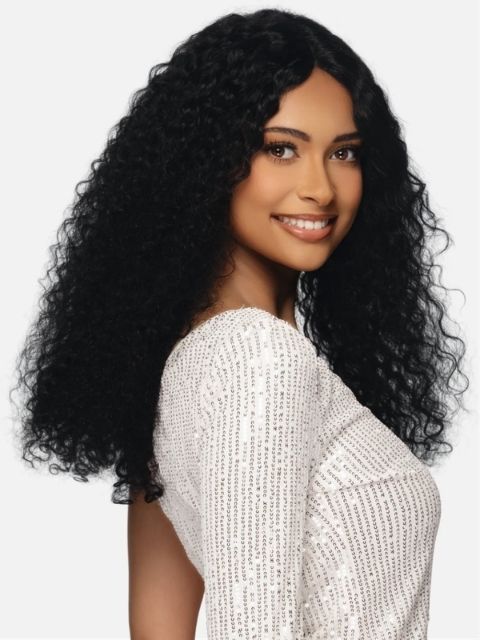 Vivica A Fox Black Rose 100% Human Hair Wet and Wavy HD Lace Part Wig- JERRY CURL" (BRWP410-415)