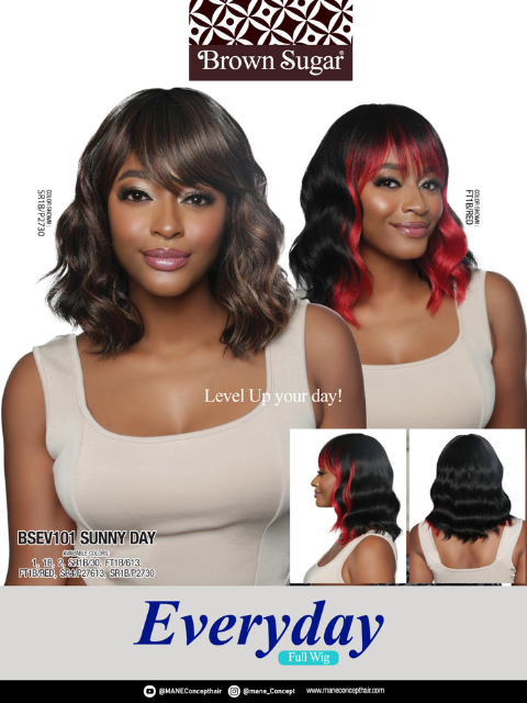 Mane Concept Brown Sugar Everyday Full Wig - SUNNY DAY BSEV101