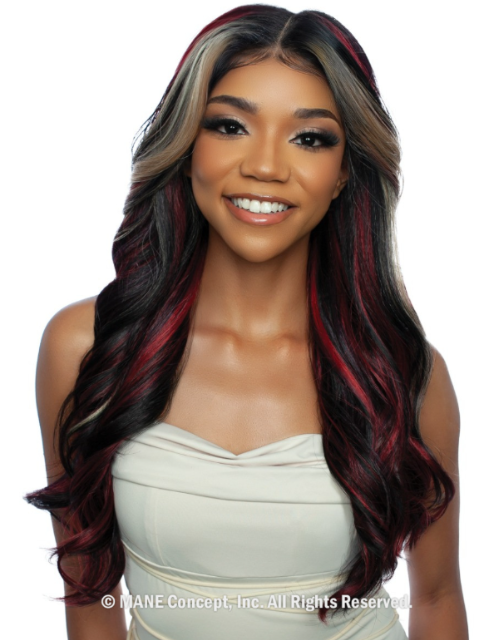 Mane Concept Brown Sugar Skin Bond Lace Glueless Wig HD 13x2x6 BSSB220 LACE CUT 01"