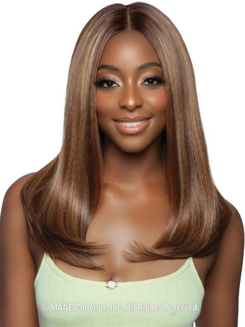 Mane Concept Brown Sugar Skin Bond Lace Pre-Cut Glueless (BSSB243)HD 13"X2"X6" LACE CUT 08 Wig