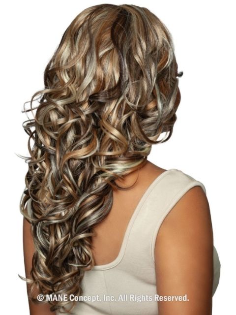Mane Concept Brown Sugar Glueless Sugar Coat BSSC112 SUGAR 12" -Half Wig