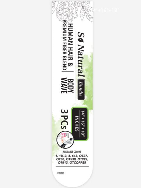 R&B Collection So Natural Bundle Human Hair Blend One Pack Solution BUNDLE BODY WAVE (3pcs) "