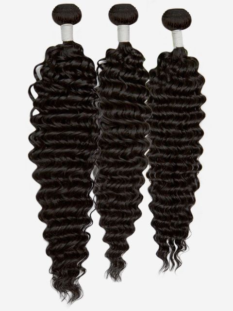 R&B Collection So Natural Bundle Human Hair Blend One Pack Solution BBUNDLE DEEP WAVE (3pcs) "