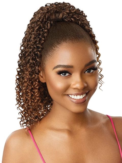Outre Pretty Quick-Pony Drawstring BERRY" Ponytail