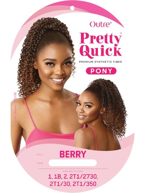 Outre Pretty Quick-Pony Drawstring BERRY" Ponytail