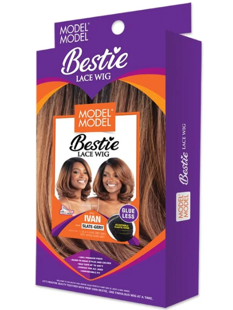 Model Model Bestie 100% Premium Fiber Lace Part IVAN Wig