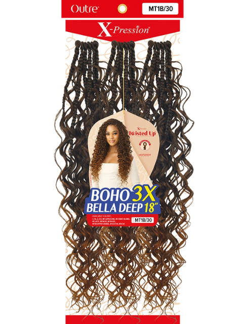 [VALUE PACK] Outre X-Pression Twisted Up Crochet Braid 3X BOHO BELLA DEEP 18-10pcs