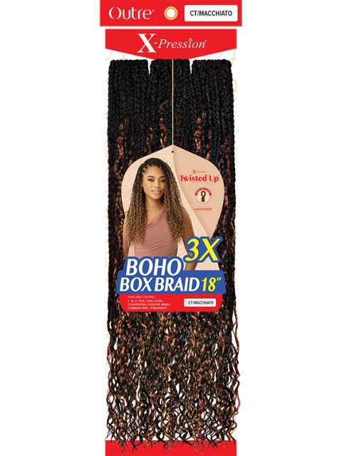 [VALUE PACK] Outre X-Pression Twisted Up Crochet Braid 3X BOHO BOX BRAID 18"-10pcs