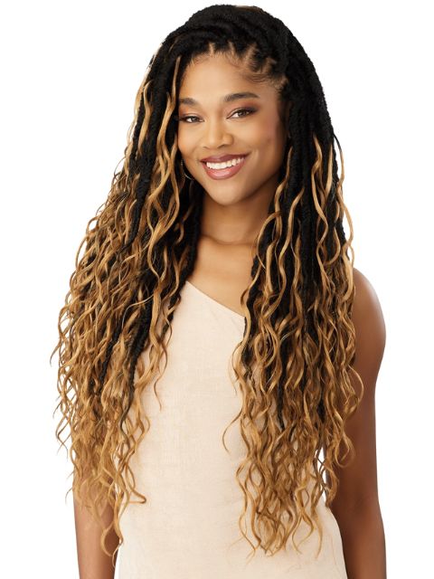 [VALUE PACK] Outre X-Pression Twisted Up Crochet Braid 3X BOHO ISLAND S WAVE LOCS 24"-10pcs