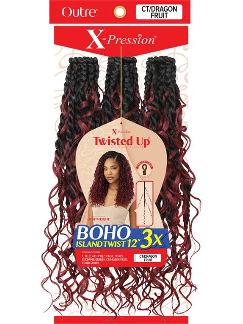 [VALUE PACK] Outre X-Pression Twisted Up Crochet Braid BOHO ISLAND TWIST 12" 3X - 10PCS