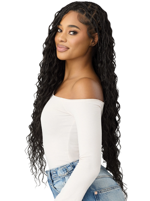Outre 100% Fully Hand-tied Whole Lace Wig- BOHO MERMAID BOX BRAIDS 32"
