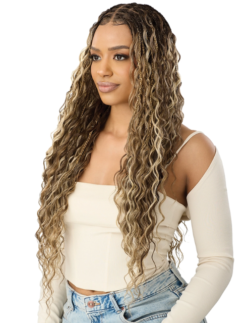 Outre 100% Fully Hand-tied Whole Lace Wig- BOHO MERMAID BOX BRAIDS 32"