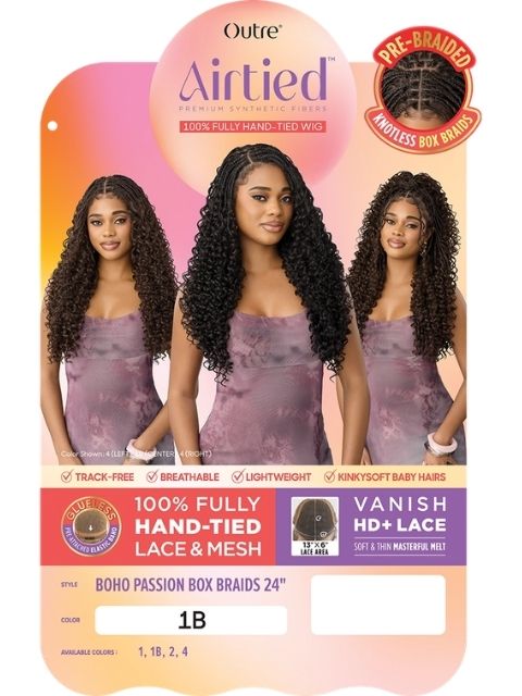 Outre Airtied 100% Fully Hand-tied Wig- BOHO PASSION BOX BRAID 24"
