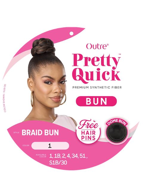 Outre Pretty Quick Premium Synthetic Bun - BRAID BUN