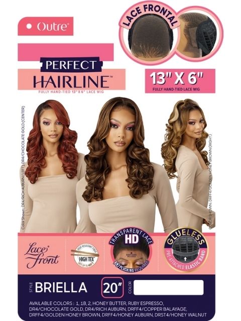 Outre Perfect Hairline Fully Hand-Tied 13X6 Glueless BRIELLA" HD Lace Front Wig