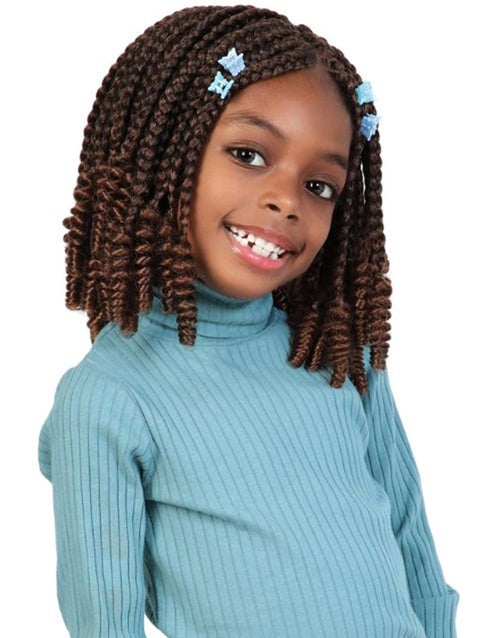 Motown Tress Kidikidi BOX BRAID 10"x2 with Bouncy Curl Ends Crochet Braid (C.2CONCH10)