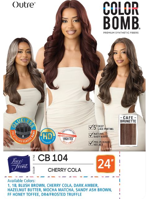 Outre Colorbomb Premium Synthetic  CB 104 Lace Front Wig