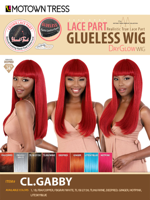 Motown Tress Premium Collection Glueless Day Glow Lace Part Wig - CL.GABBY