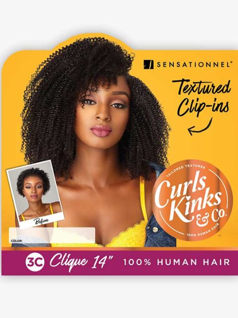 Sensationnel Premium Synthetic CURLS KINKS & CO 3C CLIQUE Hair Textured Clip-ins