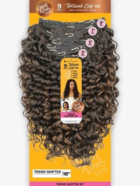 Sensationnel Premium Synthetic CURLS KINKS & CO_CLIP-IN TREND SHIFTER 18" Multi Pack