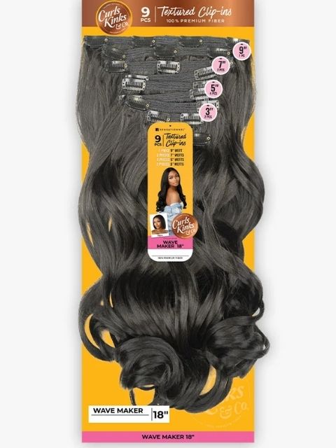Sensationnel Premium Synthetic CURLS KINKS & CO_CLIP-IN WAVE MAKER 18" Multi Pack