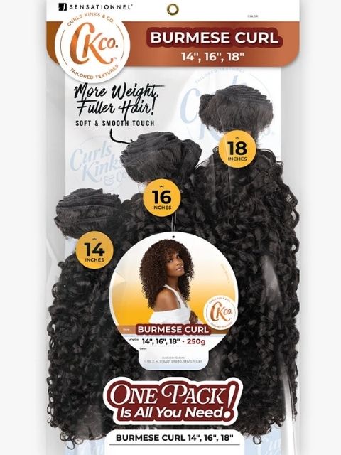 Sensationnel Premium Synthetic CURLS KINKS & CO_MULTI_BURMESE CURL 18"20"22" Multi Pack Weave