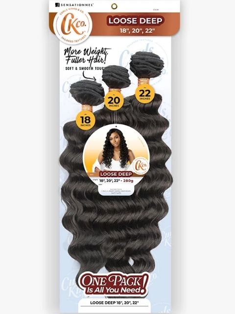 Sensationnel Premium Synthetic CURLS KINKS & CO_LOOSE DEEP 18"20"22" Multi Pack Weave