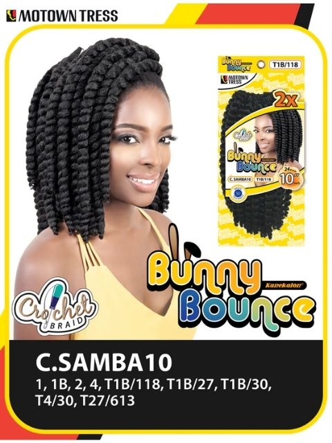 Motown Tress Bouncy Bounce SAMBA CURL 10" (C.SAMBA10) Crochet Braid