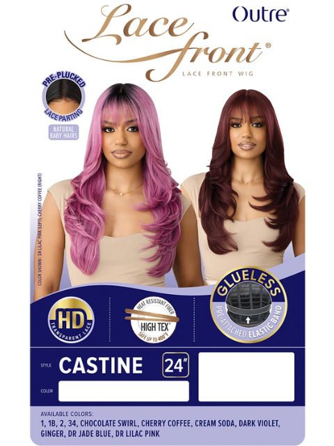 Outre HD Transparent Glueless Lace Front Wig - CASTINE