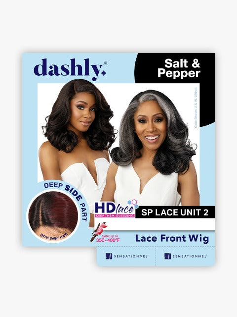 Sensationnel Dashly Deep Center Part Salt & Pepper Lace Front Wig - SP UNIT 2