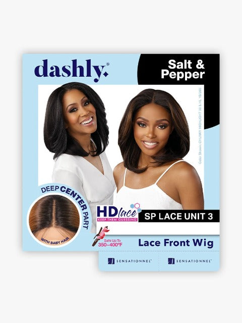 Sensationnel Dashly Deep Center Part Salt & Pepper Lace Front Wig - SP UNIT 3