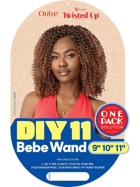 Outre X-Pression Twisted Up One Pack Solution Crochet Braid - DIY11 BEBE WAND"